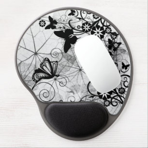 Floral Butterfly Garden Gel Mousepad