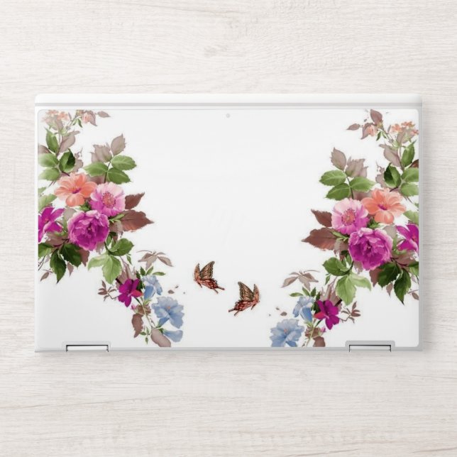 Floral Butterfly HP Laptop Skin (Front)