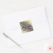 floral butterfly ivory purple envelopes seals (Envelope)