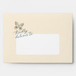 Floral Butterfly &quot;Kindly deliver to&quot; Personalized  Envelope