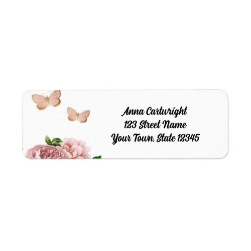 Floral Butterfly Labels