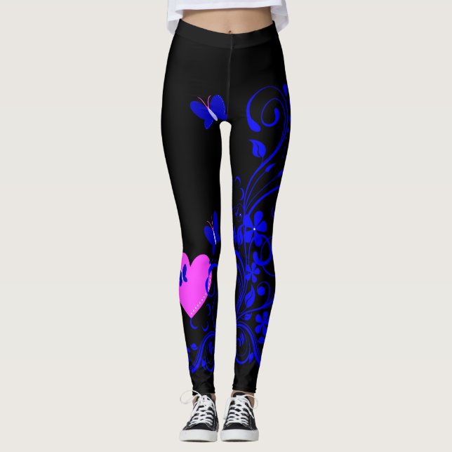Floral Butterfly Leggings (Front)