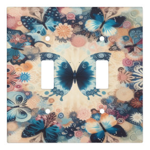 Floral Butterfly Light Switch Cover