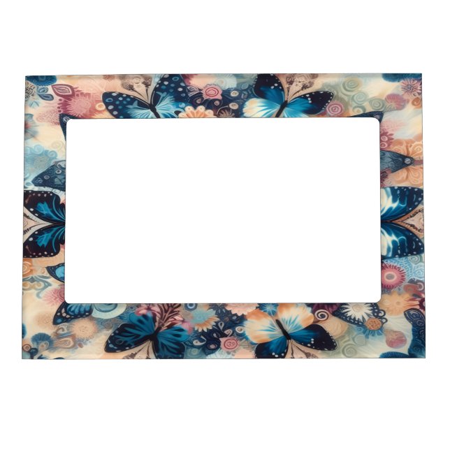 Floral Butterfly  Magnetic Frame (Front)