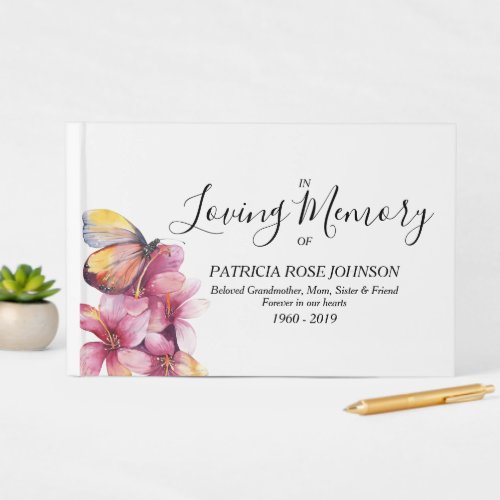 Floral Butterfly Memorial Funeral Remembrance