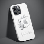 Floral Butterfly Monochrome Simple Stylish Name Case-Mate iPhone 14 Pro Case<br><div class="desc">Floral Butterfly Monochrome Simple Stylish Name Smartphone iPhone Case features a butterfly in an elegant floral frame with your personalized name in modern elegant hand written calligraphy script typography. Perfect for birthday,  Christmas,  Mother's Day,  sister,  best friend and more. Designed by © Evco Studio www.zazzle.com/store/evcostudio</div>