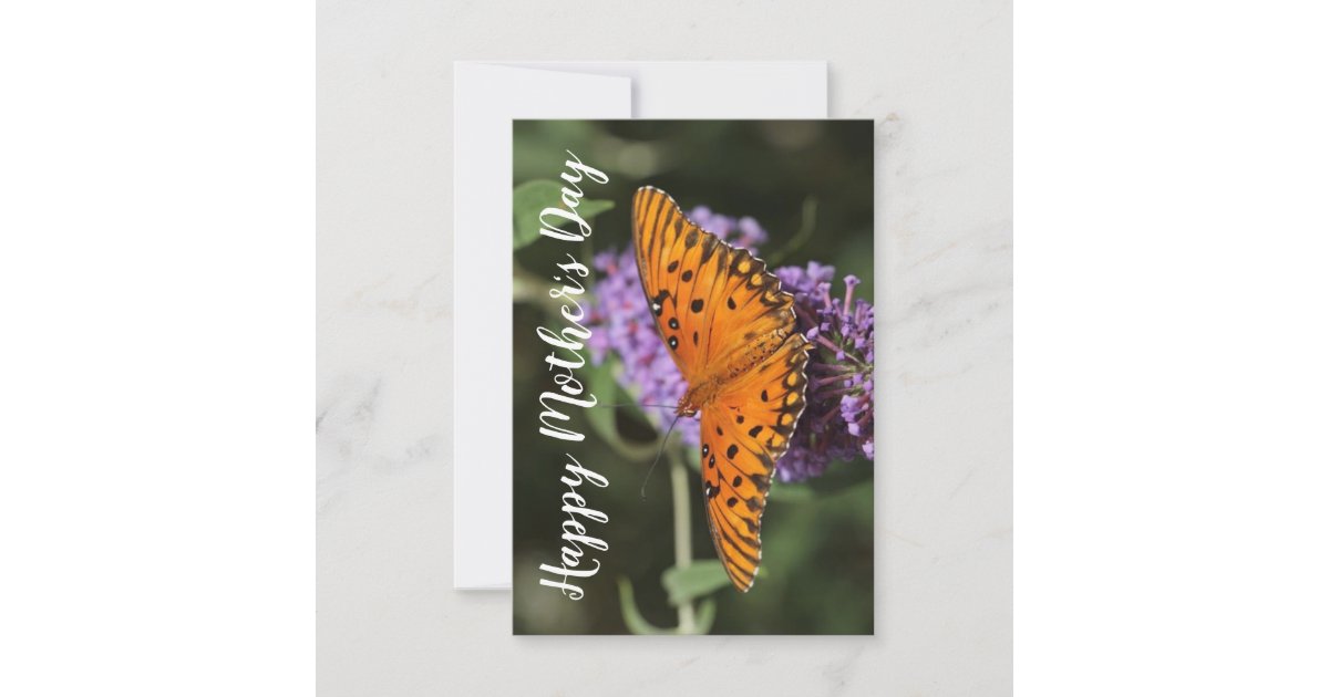 Floral Butterfly Mothers Day Card Zazzle