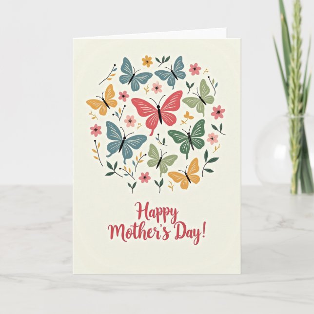 Floral Butterfly Pattern Card (Front)