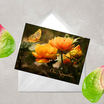Floral Butterfly Sympathy Card by DizzyDebbie at Zazzle