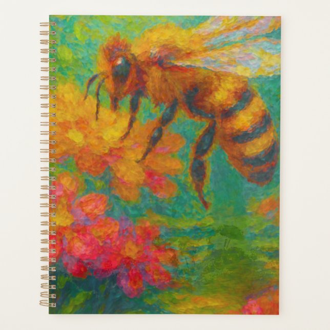 Floral Buzz: Eco-Friendly Bee Notebook (Front)