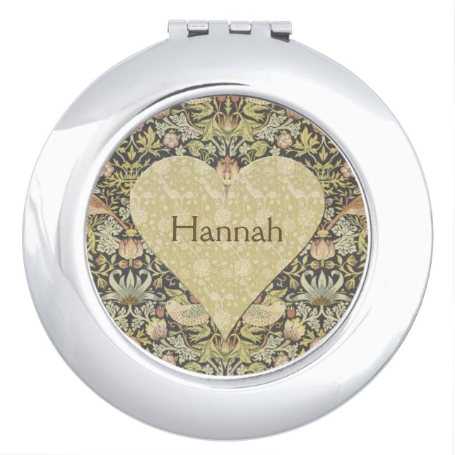 Floral by W. Morris personalized Compact Mirror (Front)