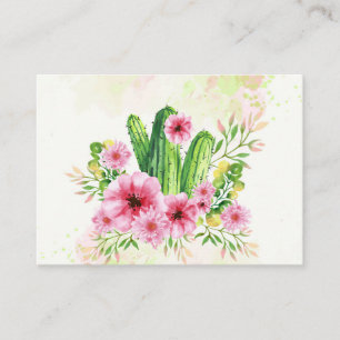 Floral Cactus Business Card