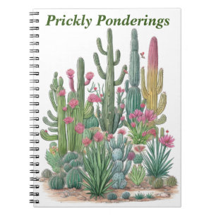 Floral Cactus Notebook