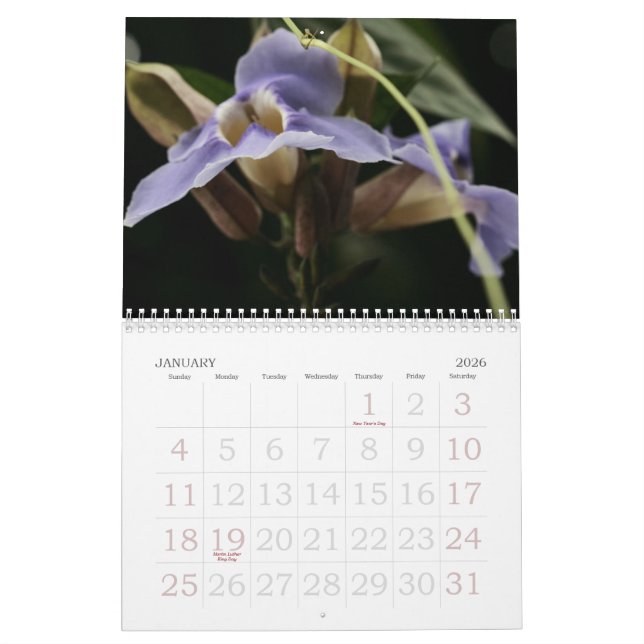 Floral Calendar (Jan 2026)