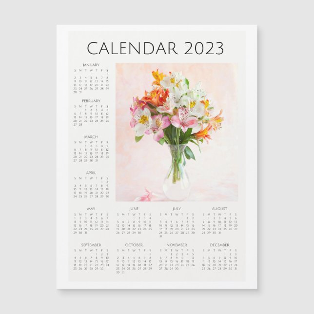 Floral Calendar 2023 , Flowers Calendar (Front)