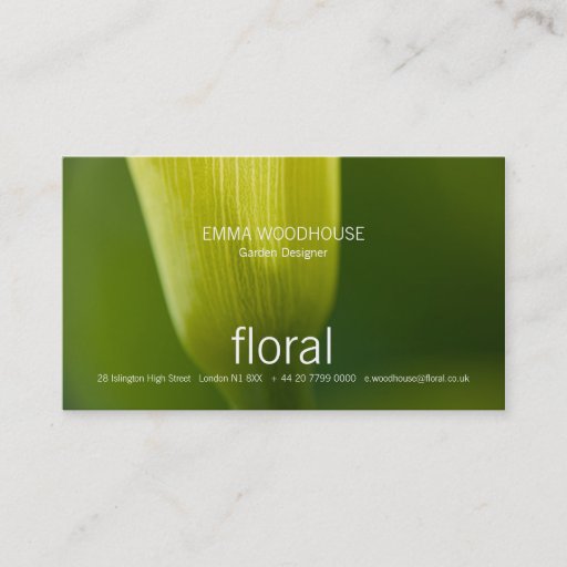 Customizable Floral - Calla Business Card