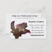 Floral Calm Caregiver Professional Business Card (Front/Back)