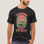 Floral Camper Camping At Beach Christmas In July S T-Shirt<br><div class="desc">Floral Camper Camping At Beach Christmas In July Summer Trip</div>