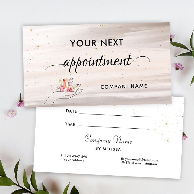 Floral Candle Appointment Card (Creator Uploaded)