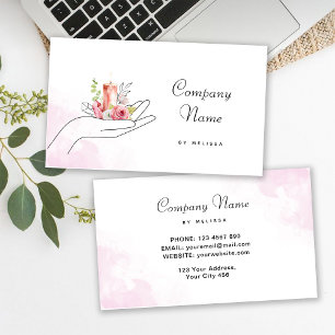 Floral Candle Business Card