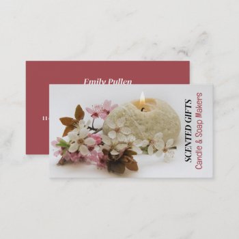 Floral Candle  Candle & Soap Maker Business Card by TheBusinessCardStore at Zazzle