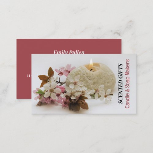 Floral Candle Candle  Soap Maker Business Card