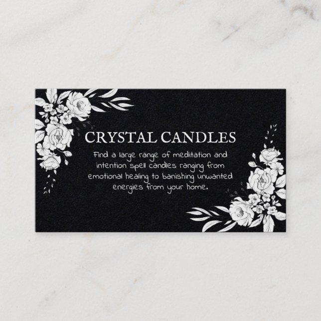 Floral Candle Spell Business Card (Front)