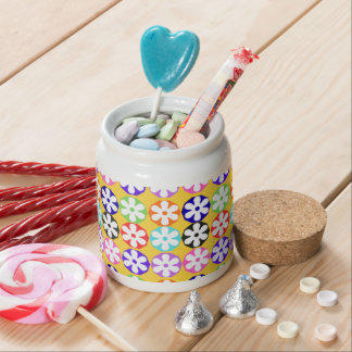 floral candy jar