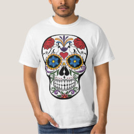 Floral candy skull t-shirt
