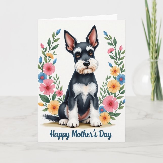 Floral Canine Friend Card (Front)