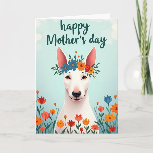 Floral Canine Mothers Day Card (Front)