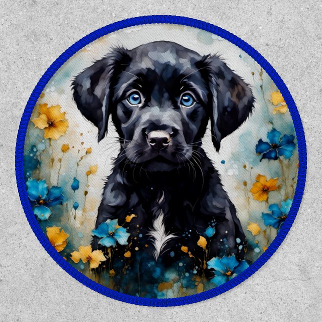 Floral Canine Portrait Patch (Front)
