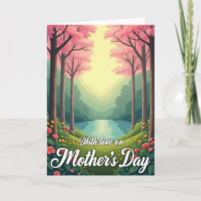 Floral Canopy Scenery Love Card (Front)