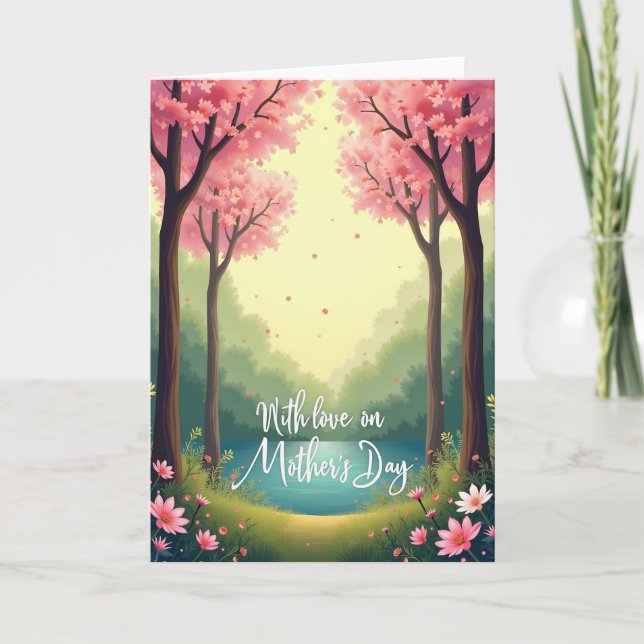 Floral Canopy Spring Scene Card (Front)