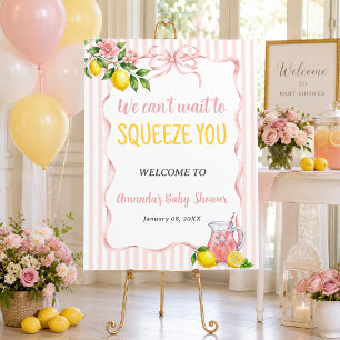 Floral Can't Wait To Squeeze Lemon Baby Shower Foam Board