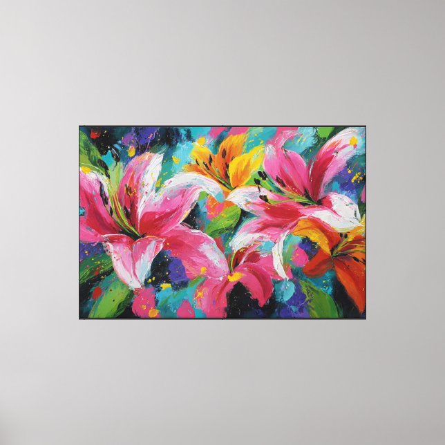 Floral Canvas Artwork – Elegant AbstractArt  (Front)