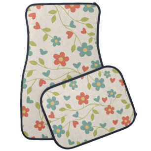 Floral Car Floor Mat