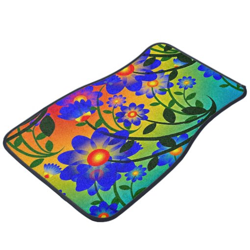 Floral Car Floor Mats Zazzle