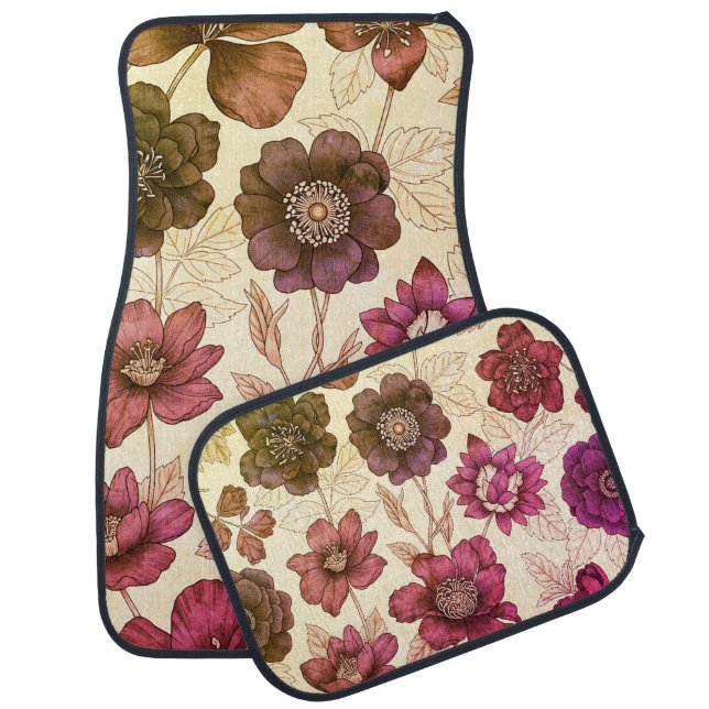  floral car matts car floor mat (Set)