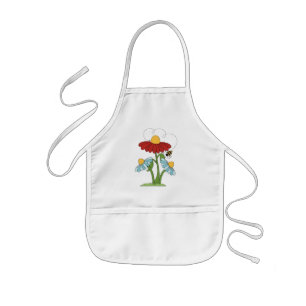 Floral cartoon fun gardening or Kitchen apron kids