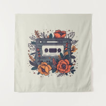 Floral Cassette Tape