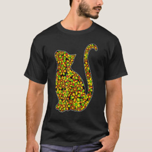 Floral Cat African Black History Month Cute BLM Ki T-Shirt