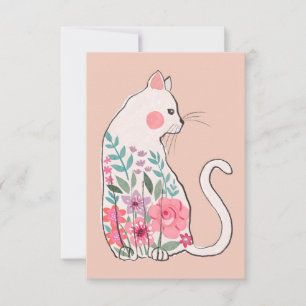Floral Cat Card
