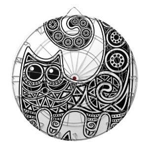 Floral Cat Dart Board