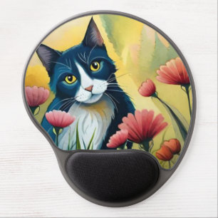 FLoral cat Gel Mouse Pad