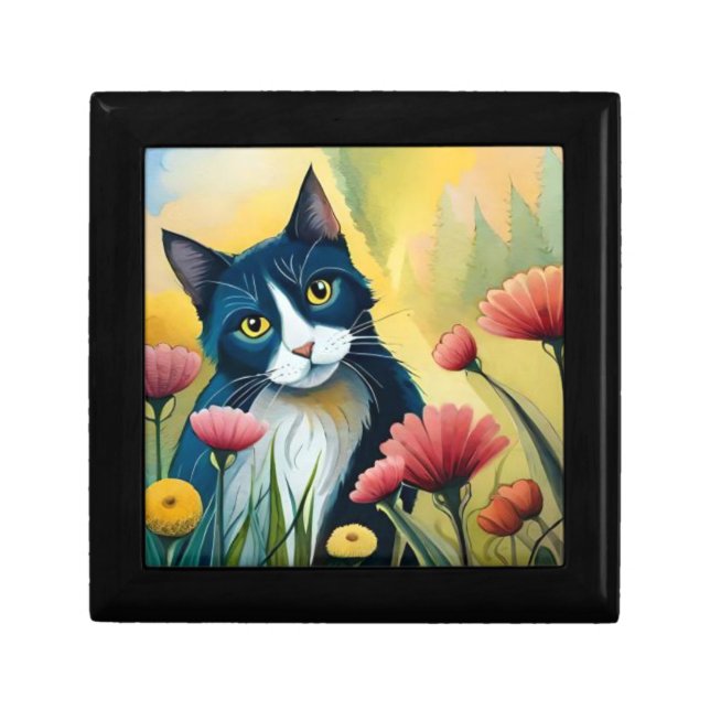 FLoral cat  Gift Box (Front)