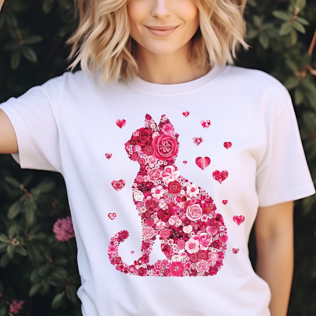 Floral Cat  Tri-Blend Shirt (Creator Uploaded)