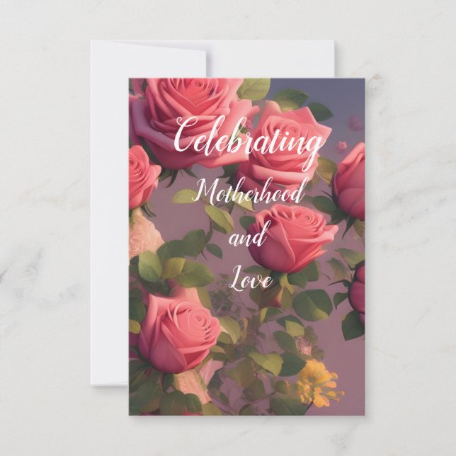 Floral Celebrating Motherhood and Love Postcard (Front)