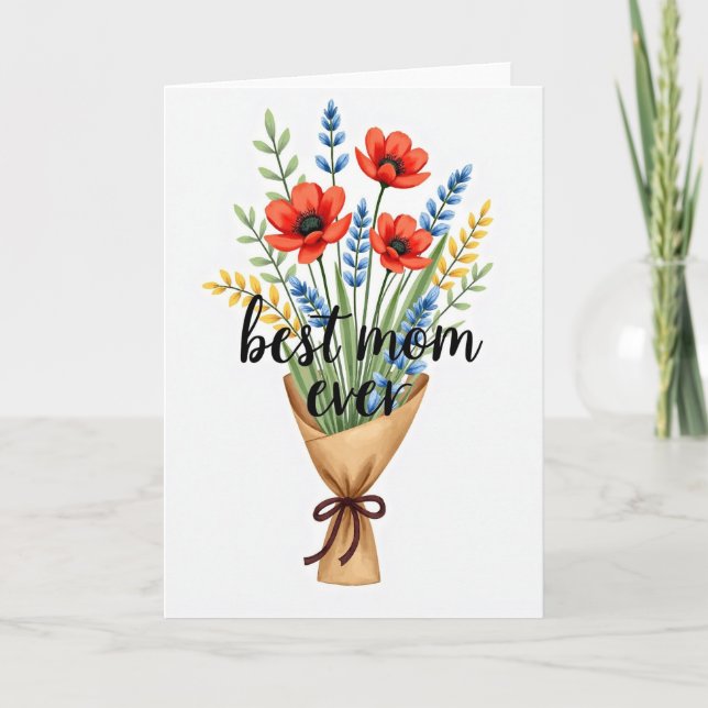 Floral Celebration Greeting Card (Front)