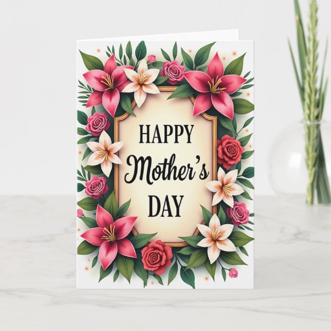 Floral Celebration Message Card (Front)